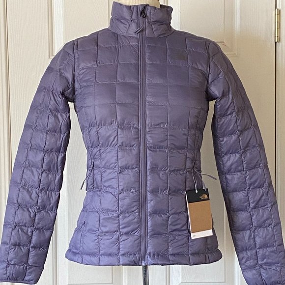 The North Face Eco Slim Fit Thermoball Full Zip Puffer Jacket Lunar Slate XS